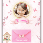 Convite Interativo Gold Jardim Encantado