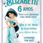Convite Digital Princesa jasmine