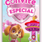 Convite Animado Patrulha Canina Skye