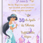 Convite Digital Princesa Jasmine