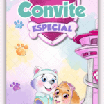 Convite Animado  Patrulha Canina Skye