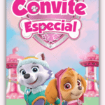 Convite Animado Patrulha Canina Skye