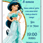 Convite Digital Princesa Jasmine