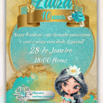 Convite Interativo Princesa Jasmine