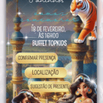 Convite Interativo Princesa Jasmine