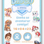 Convite interativo Patrulha Canina