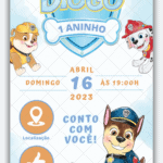 Convite interativo Patrulha Canina