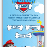 Convite Digital Patrulha Canina