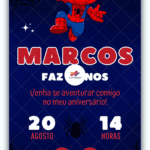 Convite Interativo Homem Aranha