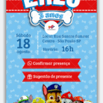 Convite interativo Patrulha Canina