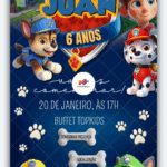 Convite interativo Patrulha Canina
