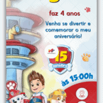 Convite interativo Patrulha Canina
