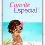 Convite animado Moana Baby