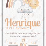 Convite interativo Chuva de Amor