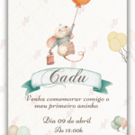 Convite Digital Coelhinho Pascoa