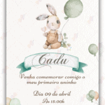 Convite Digital Coelhinho da Pascoa