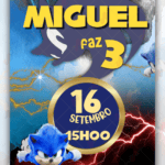 Convite animado Sonic