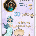 Convite animado  Princesa Jasmine