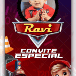 Convite Animado Carros Disney