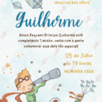 Convite digital Pequeno Príncipe