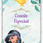 Convite animado Princesa Jasmine