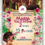 Convite animado Moana Baby