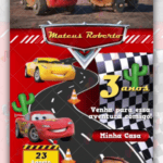 Convite Animado Carros Disney