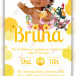 Convite interativo Moana Baby