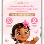 Convite interativo Moana Baby