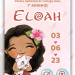 Convite interativo Moana Baby