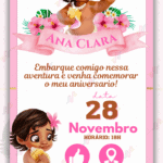 Convite interativo Moana Baby