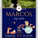 Convite animado Pequeno Principe