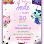 Convite digital Casa Magica da Gabby