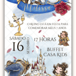 Convite digital A Bela e a Fera