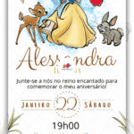 Convite digital Branca de Neve