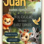 Convite Interativo Safari menino
