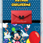 Convite Interativo Gold Plus Mickey