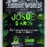 Convite digital Jurassic Park