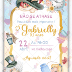 Convite Digital Alice no Pais das Maravilhas