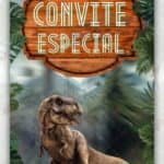 Convite animado plus Jurassic Park