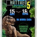 Convite digital Jurassic Park