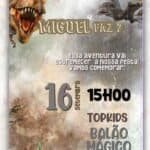 Convite animado simples Jurassic Park