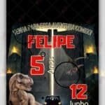 Convite Animado Jurassic Park