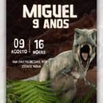 Convite digital Jurassic Park