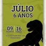 Convite digital Jurassic Park