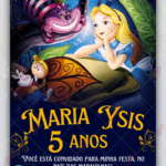 Convite Digital Alice no Pais das Maravilhas