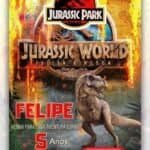 Convite interativo Jurassic Park