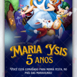Convite Digital Alice no Pais das Maravilhas