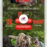 Convite interativo Jurassic Park