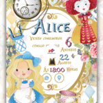 Convite Interativo Alice no Pais das Maravilhas